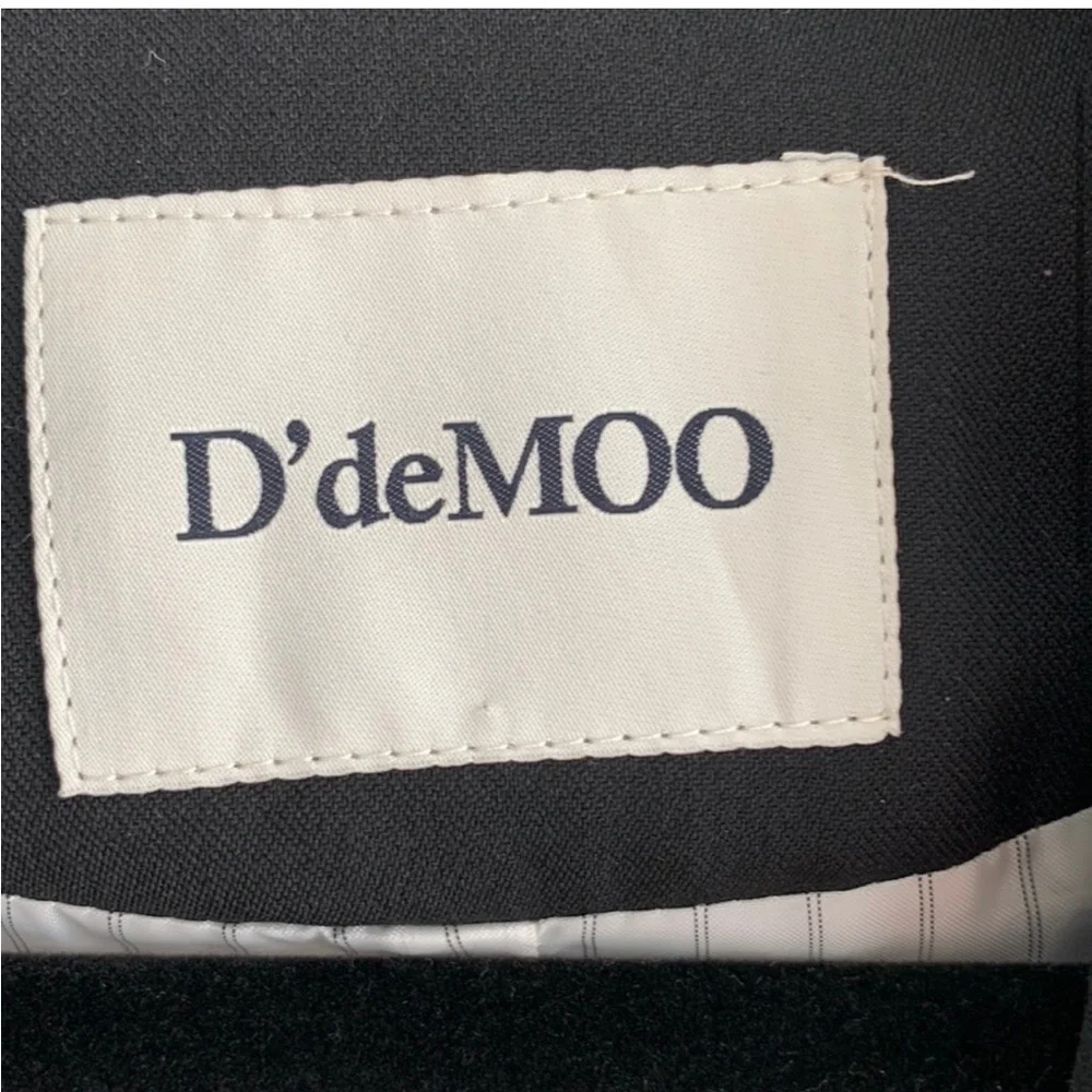 D’deMoo black women’s tuxedo jacket blazer, zipper closure, size S - Picture 3 of 16